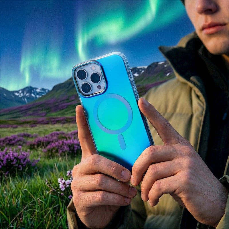 Etui Tecto Shield Aurora Blue iPhone 15 pro